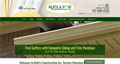 Desktop Screenshot of kellysconstructioninc.com