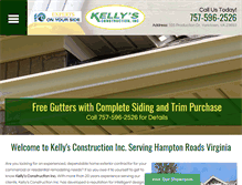 Tablet Screenshot of kellysconstructioninc.com